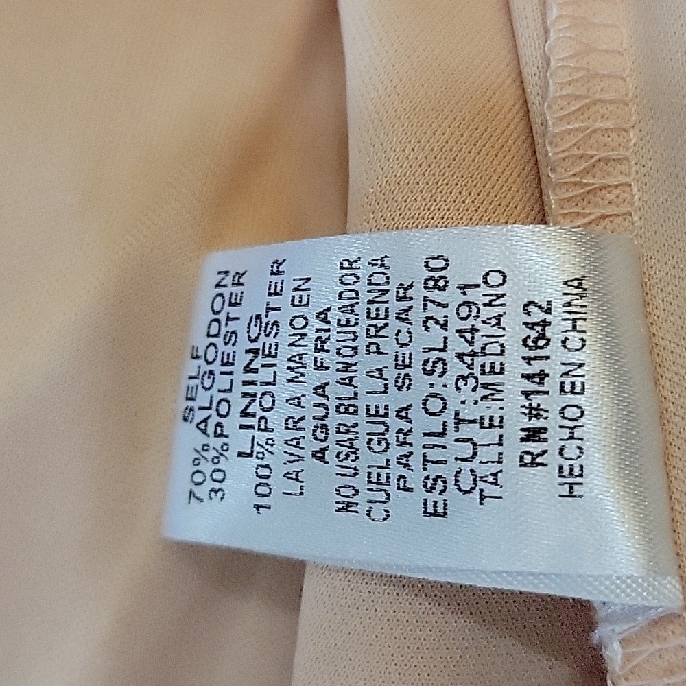 Pants Store dress black silver peach metallic spaghetti straps fitted Medium … - Picture 8 of 8